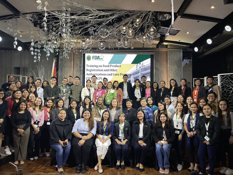 Group photo of participants at the FDA Training on Food Product Registration and Other Authorizations